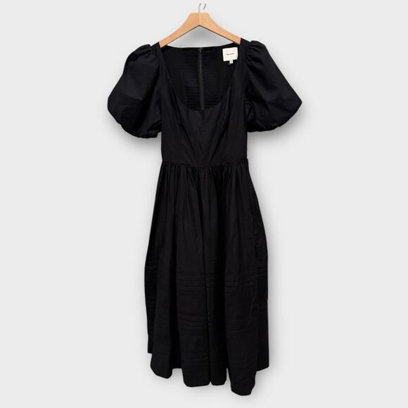 Reformation Everlyn Puff Sleeve Stretch Organic Cotton Maxi Dress Size 6 - Picture 5 of 14